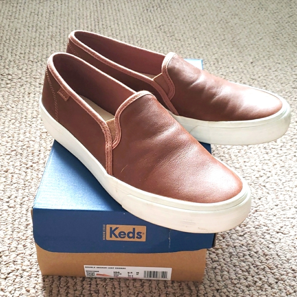 Keds Double Decker Leather Slip On Sneaker